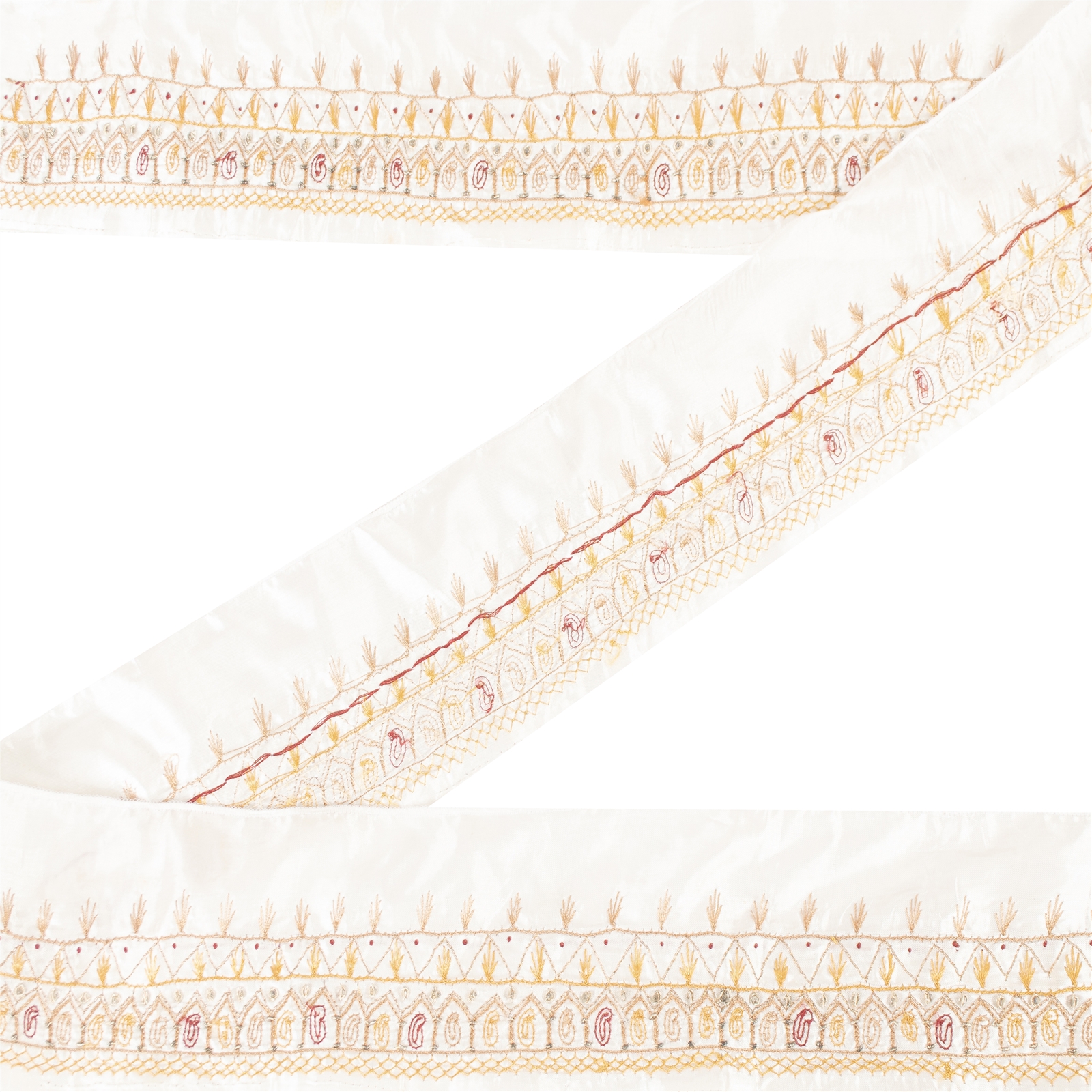 Borders様リクエスト Sanskriti Vintage 1 Yd Sari Border Hand Beaded Zari Craft Trim