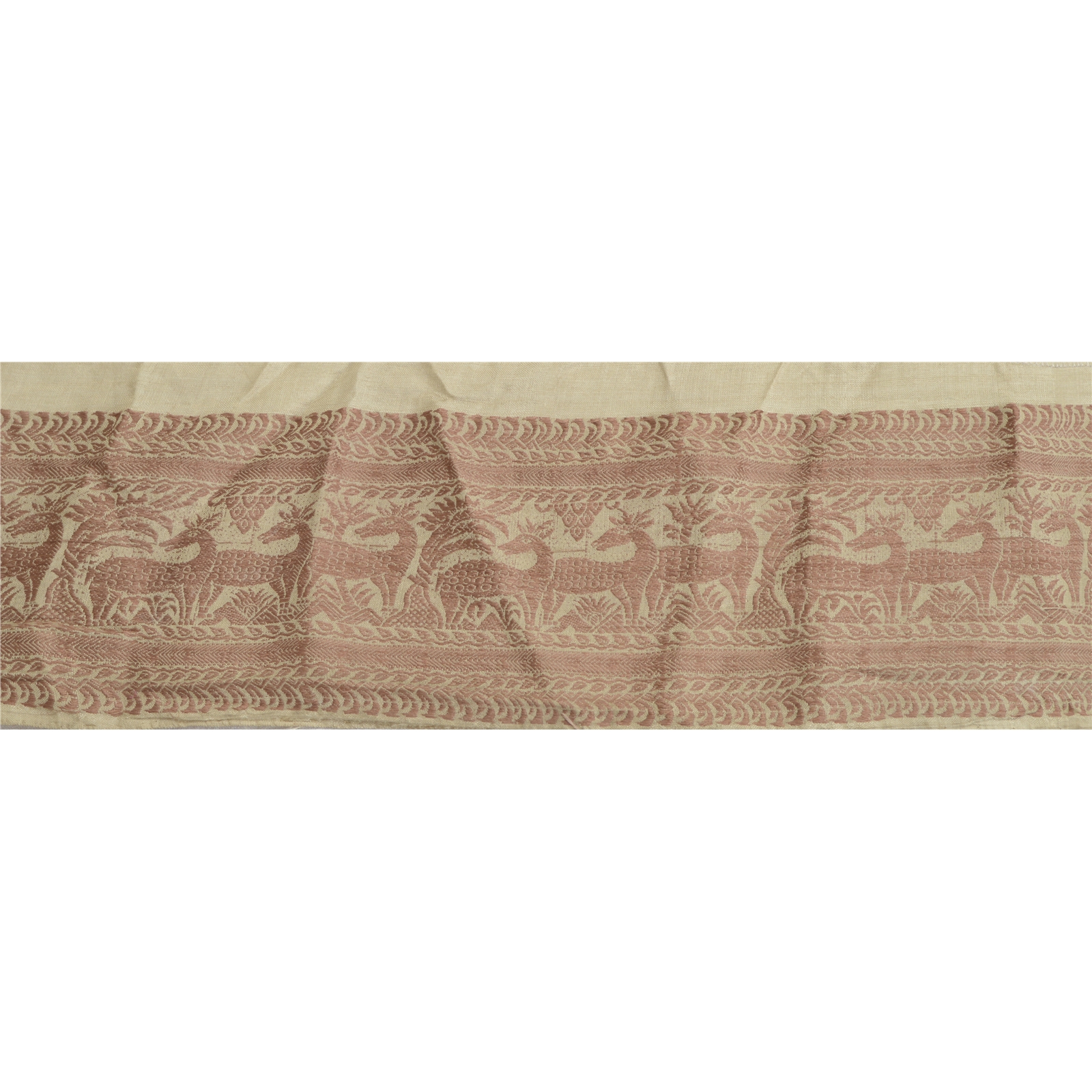 Sanskriti Vintage Sari Border Woven Baluchari Craft 1 Yd Sewing