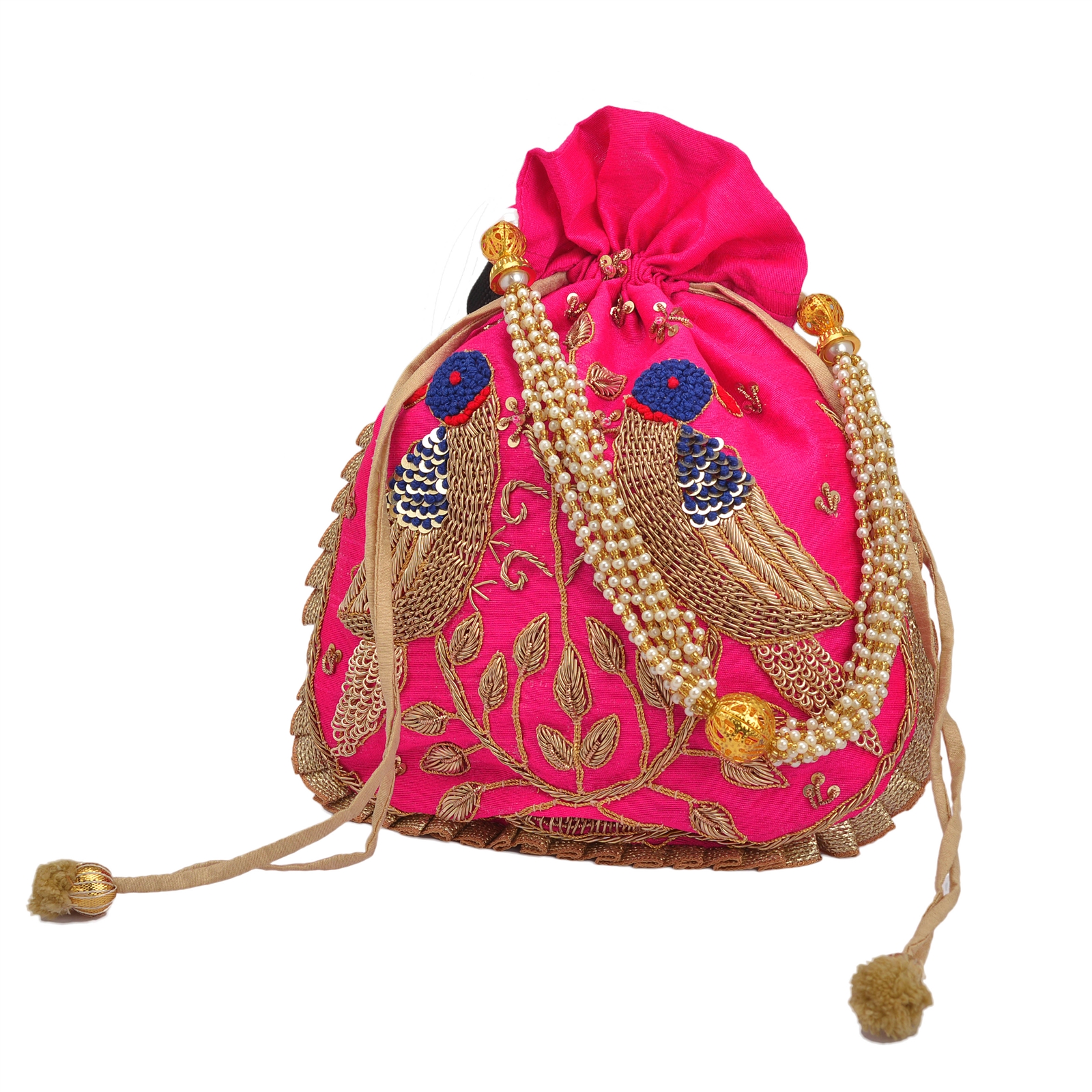 Wholesale Lot Of 100 Indian Handmade Women/'s Embroidered Potli Purse Bag Pouch Drawstring Bag Wedding Favor Return Gift For Guests Free Ship