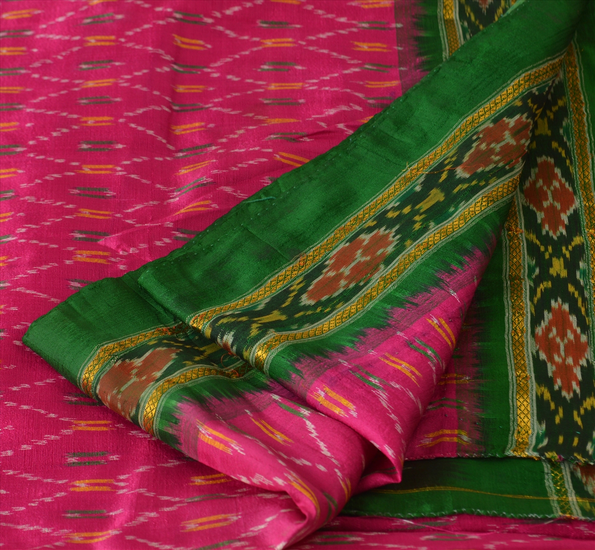 Vintage Indian Saree Hand Woven Patola Sari Fabric 100 Pure Silk Soft