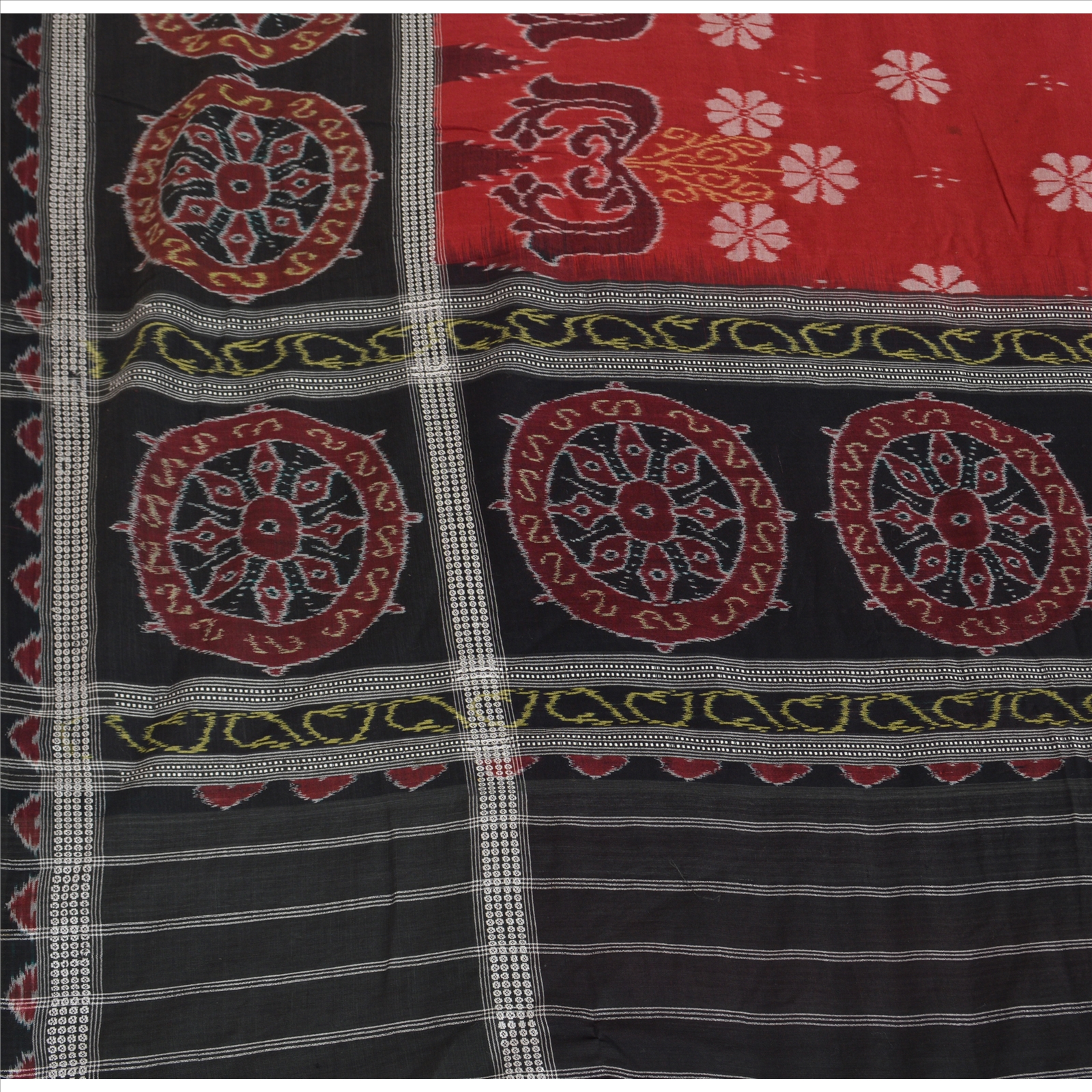 Vintage Indian Saree Hand Woven Patola Sari Fabric 100% Pure Cotton ...