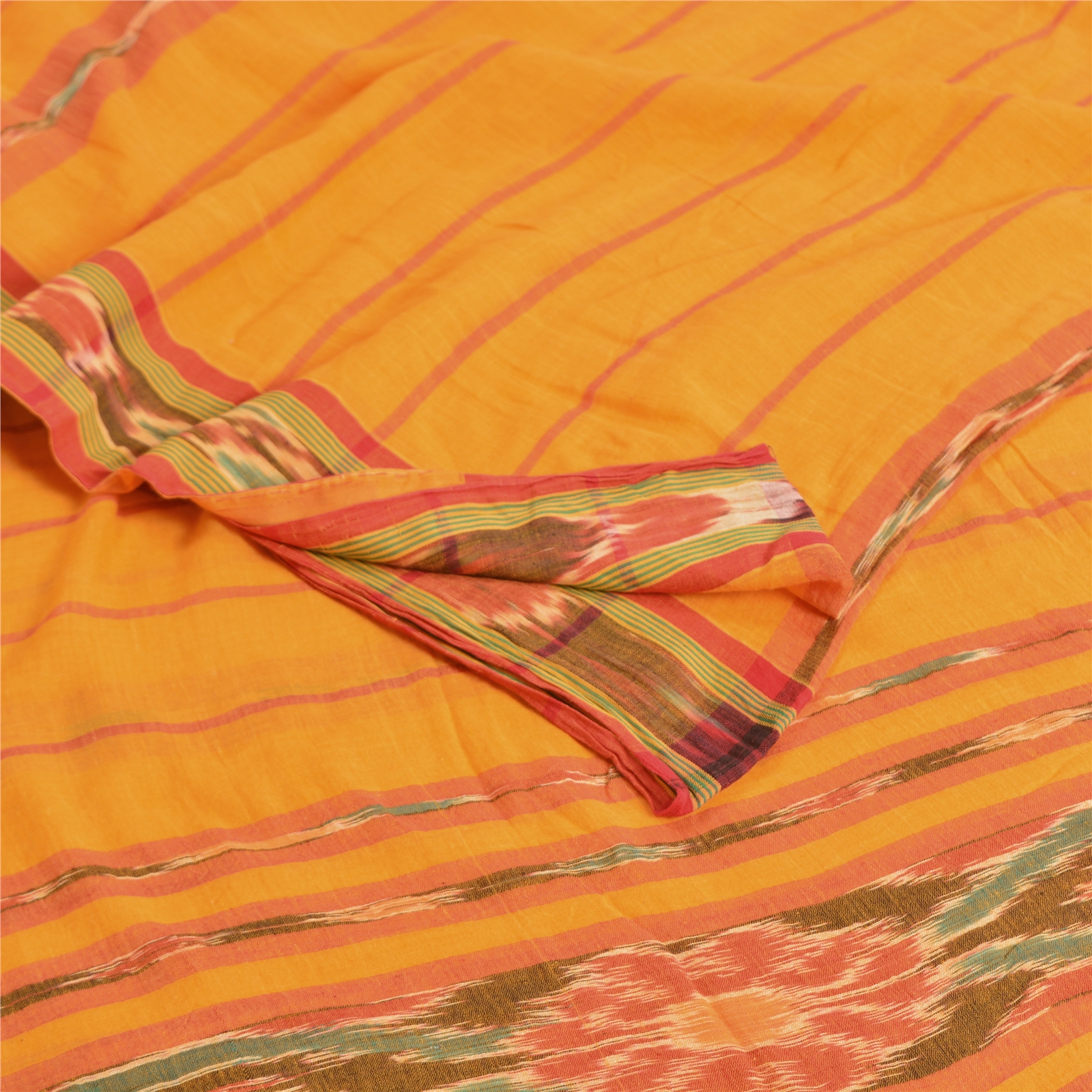 Sanskriti Vintage Indian Saree Hand Woven Patola Sari Fabric Pure ...