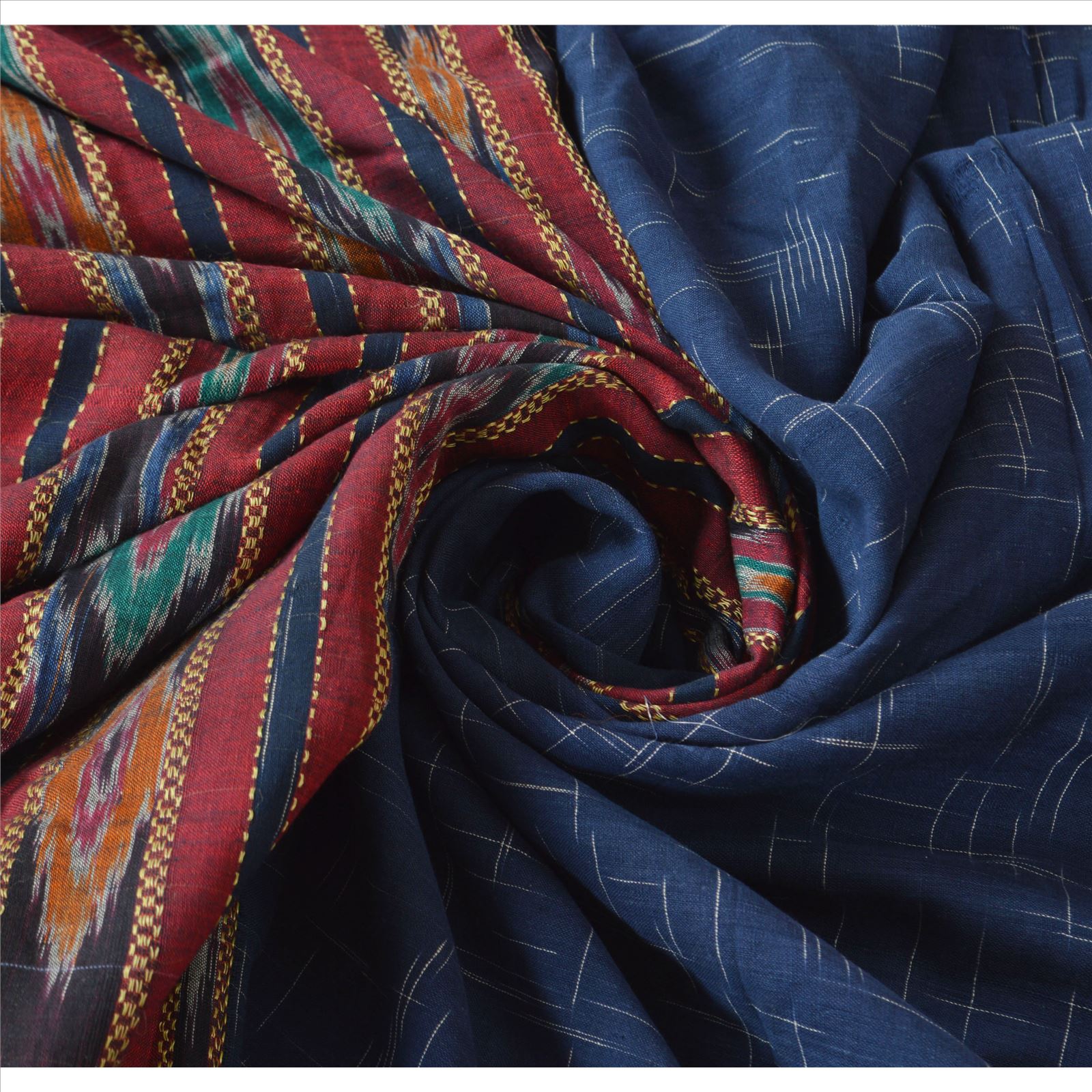 Vintage Indian Saree Hand Woven Patola Sari Fabric Pure Cotton Craft ...